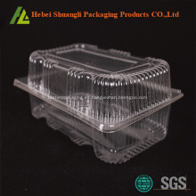 Tarta de plástico transparente con tapa con bisagras